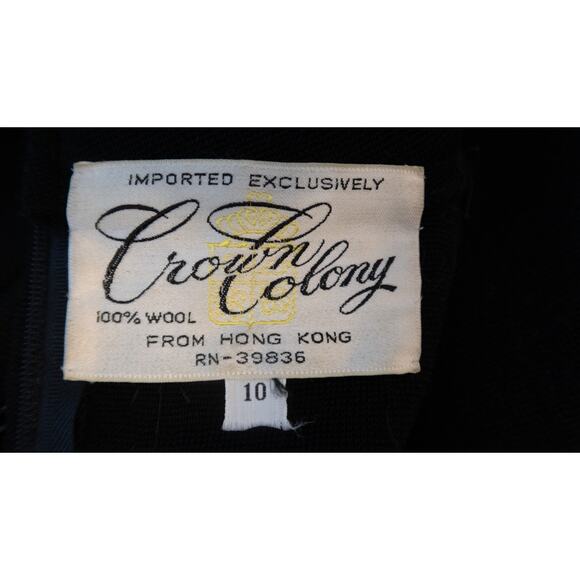 VINTAGE '60s Mod Black Wool Sequin + Beaded Black Long Sleeve Gogo Dress SMALL - Picture 9 of 9